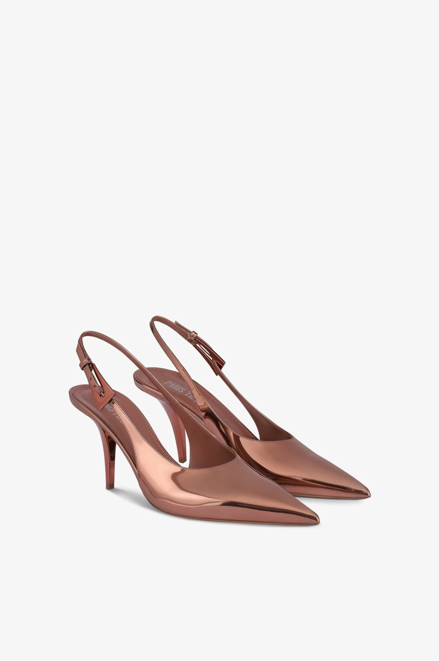Slingbacks In Texas Rose Mirror-effect Leather 4 Slingbacks In Texas Rose Mirror-effect Leather - Image 2