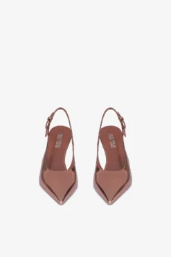 Slingbacks In Texas Rose Mirror-effect Leather -Paris Texas Brand Shop PX1342XNPMRTEXASROSE 3 scaled