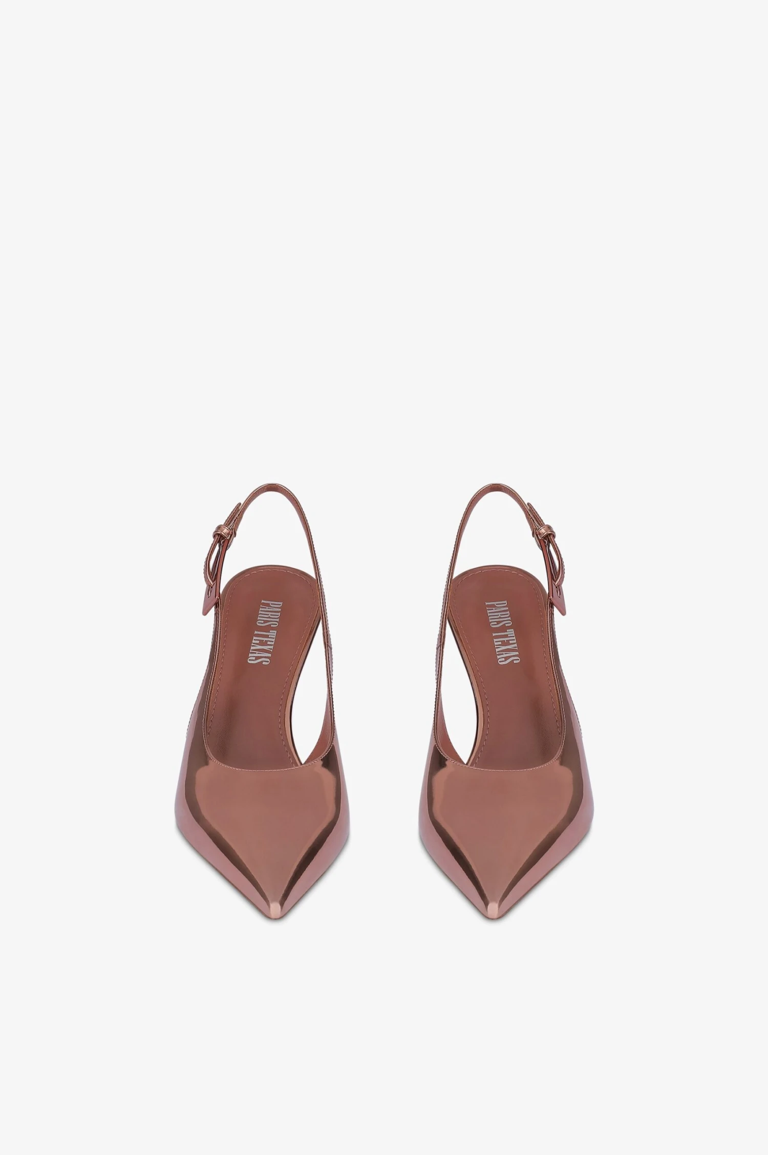 Slingbacks In Texas Rose Mirror-effect Leather 5 Slingbacks In Texas Rose Mirror-effect Leather - Image 3