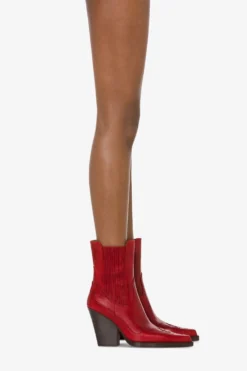 Ankle Boots In Ruby Vintage-effect Calf Leather -Paris Texas Brand Shop PX1359XSVCLFIESTA 10 scaled