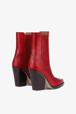 Ankle Boots In Ruby Vintage-effect Calf Leather -Paris Texas Brand Shop PX1359XSVCLFIESTA 3 scaled