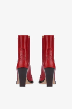 Ankle Boots In Ruby Vintage-effect Calf Leather -Paris Texas Brand Shop PX1359XSVCLFIESTA 4 scaled