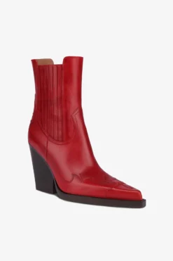 Ankle Boots In Ruby Vintage-effect Calf Leather -Paris Texas Brand Shop PX1359XSVCLFIESTA 5 scaled
