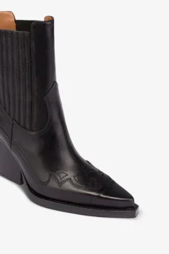 Paris Texas Pointed Ankle Boots In Shiny Black Vintage Leather -Paris Texas Brand Shop PX1359XSVCLNERO 05 scaled