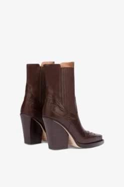 Paris Texas Pointed Ankle Boots In Chocolate And Mocha Lizard-printed Leather -Paris Texas Brand Shop PX1359XTJLTCIOCCOLATO 39049MOCHA 03 scaled