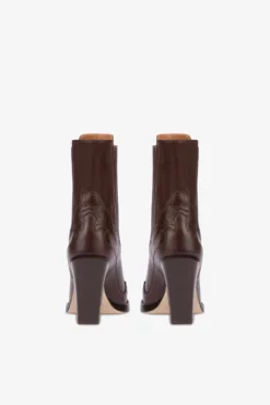 Paris Texas Pointed Ankle Boots In Chocolate And Mocha Lizard-printed Leather -Paris Texas Brand Shop PX1359XTJLTCIOCCOLATO 39049MOCHA 04 scaled