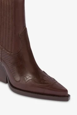 Paris Texas Pointed Ankle Boots In Chocolate And Mocha Lizard-printed Leather -Paris Texas Brand Shop PX1359XTJLTCIOCCOLATO 39049MOCHA 05 scaled