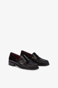 Paris Texas Loafer Shoes In Black Maxi Croco-embossed Leather -Paris Texas Brand Shop PX1379XCOSMNERO 02