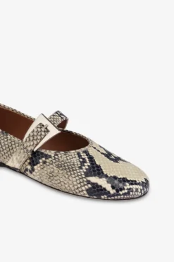 Paris Texas Ballet Flats In Natural Python-printed Leather -Paris Texas Brand Shop PX1383XPRPT116NATURALE 05 scaled