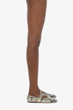 Paris Texas Ballet Flats In Natural Python-printed Leather -Paris Texas Brand Shop PX1383XPRPT116NATURALE 10