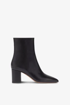 Paris Texas Pointed Ankle Boots In Smooth Black Leather
