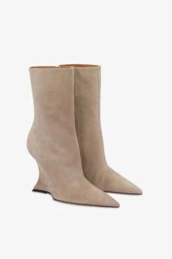 Paris Texas Boots In Stone Suede Leather -Paris Texas Brand Shop PX1413XV0SS331ARDESIA 2 bfae90f7 5ef1 452e a42a cca854106e46