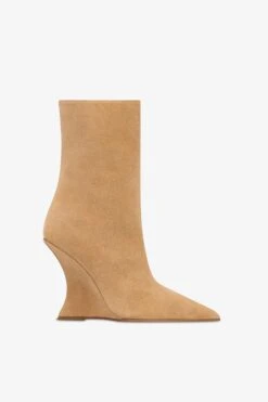 Paris Texas Boots In Caramel Suede Leather