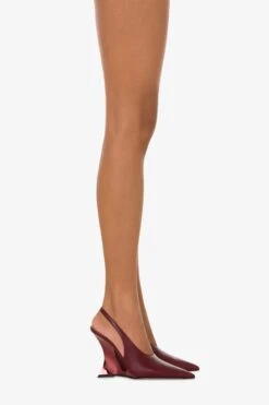 Paris Texas Slingbacks In Burgundy And Rouge Noir Leather -Paris Texas Brand Shop PX1415XNPPSBORDEAUX ROUGENOIR 10