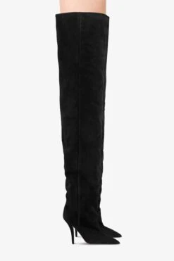 Paris Texas Over-the-knee Boots In Off-black Suede Leather 13 Paris Texas Over-the-knee Boots In Off-black Suede Leather -Paris Texas Brand Shop PX1433XV003OFFBLACK 10