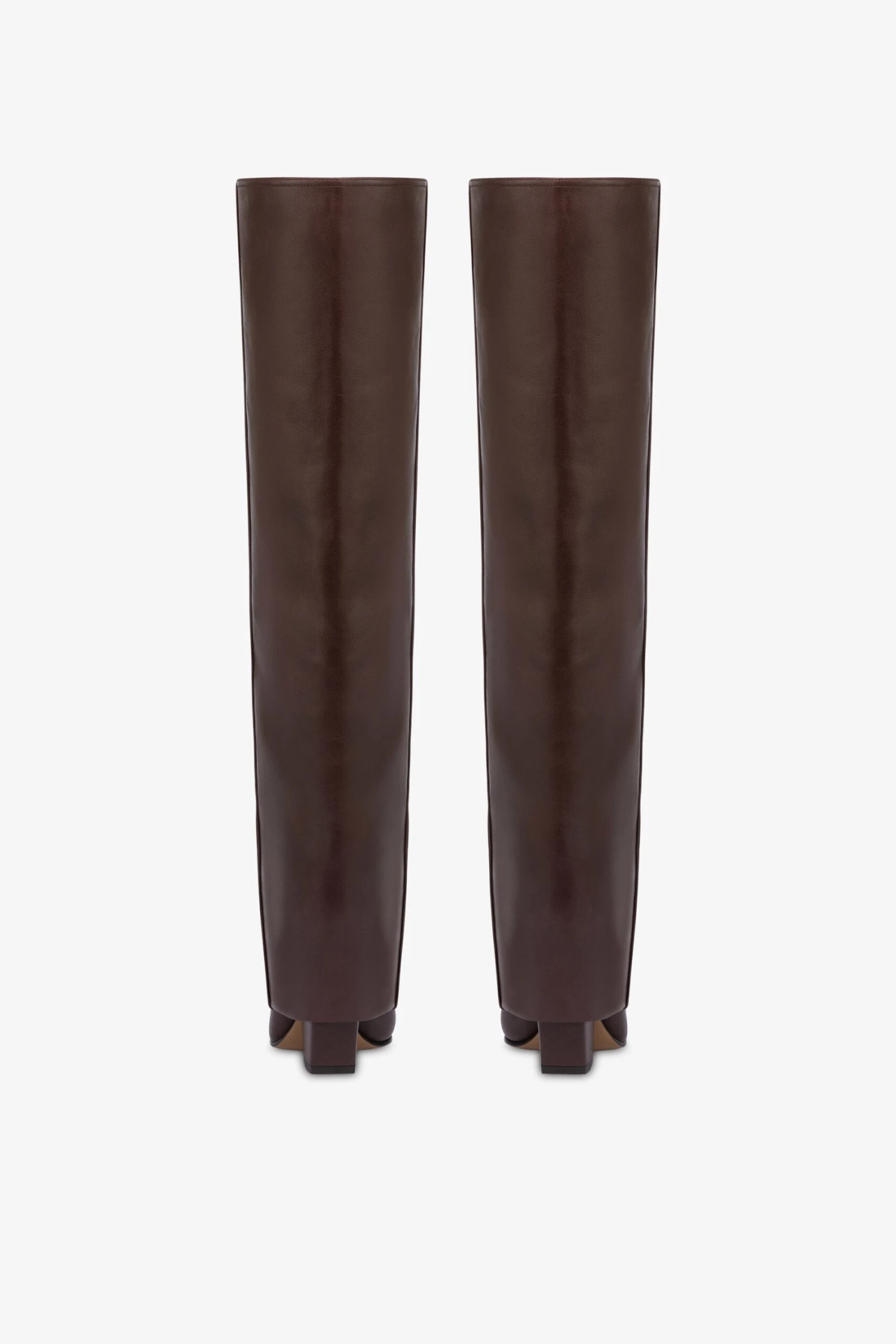 Paris Texas Fold-over Boots In Mocha Leather 6 Paris Texas Fold-over Boots In Mocha Leather - Image 4