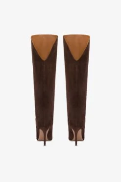 Paris Texas Boots In Chocolate Suede Leather -Paris Texas Brand Shop PX1446XV003PEPE 4