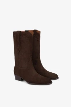 Boots In Ebony Calf Suede Leather -Paris Texas Brand Shop PX1452XWACS595TMORO 2