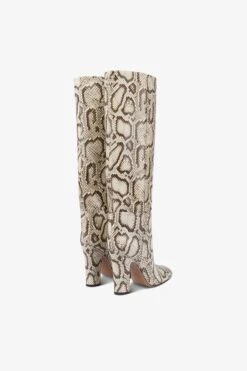 Boots In Natural Printed Python Leather -Paris Texas Brand Shop PX1507XPTDACREAM 3