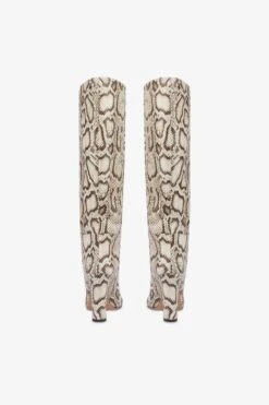 Boots In Natural Printed Python Leather -Paris Texas Brand Shop PX1507XPTDACREAM 4