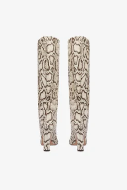 Boots In Natural Printed Python Leather -Paris Texas Brand Shop PX1507XPTDACREAM 4 scaled