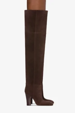 Over-the-knee Boots In Ebony Calf Suede Leather -Paris Texas Brand Shop PX1508XV0ELTMORO 10 scaled