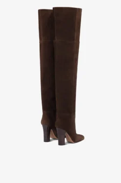 Over-the-knee Boots In Ebony Calf Suede Leather -Paris Texas Brand Shop PX1508XV0ELTMORO 3 scaled
