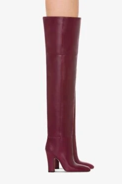 Over-the-knee Boots In Rouge Noir Calf Leather -Paris Texas Brand Shop PX1508XVT01ROUGENOIR 10