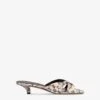 Paris Texas Mules In White Python-print Leather -Paris Texas Brand Shop PX1513XPRWPWHITE 1
