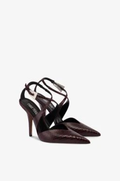 Paris Texas Pumps In Burgundy Python-printed Leather -Paris Texas Brand Shop PX1516XPRWPBORDEAUX 2