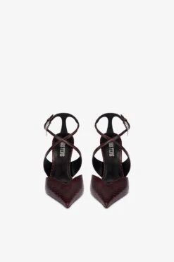 Paris Texas Pumps In Burgundy Python-printed Leather -Paris Texas Brand Shop PX1516XPRWPBORDEAUX 3