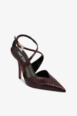 Paris Texas Pumps In Burgundy Python-printed Leather -Paris Texas Brand Shop PX1516XPRWPBORDEAUX 5 scaled