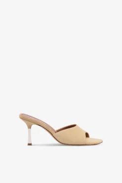Paris Texas Mules In Ecru Suede Leather