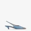 Paris Texas Slingbacks In Denim Suede Leather -Paris Texas Brand Shop PX1527XVPOJNEUTRO 1