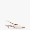 Paris Texas Slingbacks In Milk White Leather