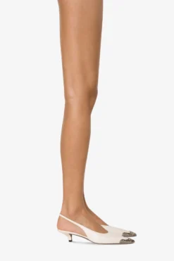 Paris Texas Slingbacks In Milk White Leather -Paris Texas Brand Shop PX1527XVTSELATTE 10 scaled