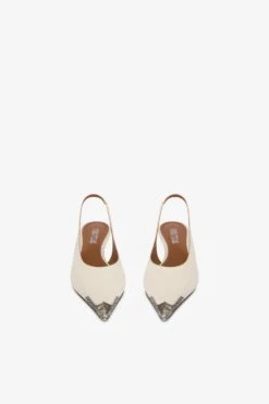 Paris Texas Slingbacks In Milk White Leather -Paris Texas Brand Shop PX1527XVTSELATTE 3