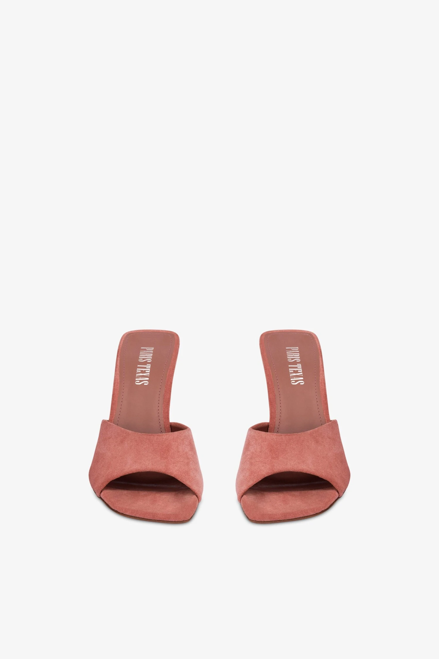 Paris Texas Mules In Salmon Pink Suede Leather 5 Paris Texas Mules In Salmon Pink Suede Leather - Image 3