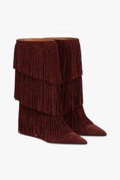 Paris Texas Boots In Mahogany Suede Leather -Paris Texas Brand Shop PX1531XV0SS516WOOD 2 2c44c377 d5ed 4a71 a694 673e29cb13ef
