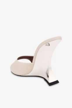 Paris Texas Mules In Off-white And Silver Leather -Paris Texas Brand Shop PX1534XNPFSOFFWHITE ARGENTO 5 scaled