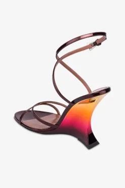 Sandals In Wine Sunset Mirror-effect Leather -Paris Texas Brand Shop PX1541XNPMR48WINE SUNSET 5 scaled