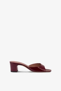 Paris Texas Mules In Rouge Noir Patent Leather