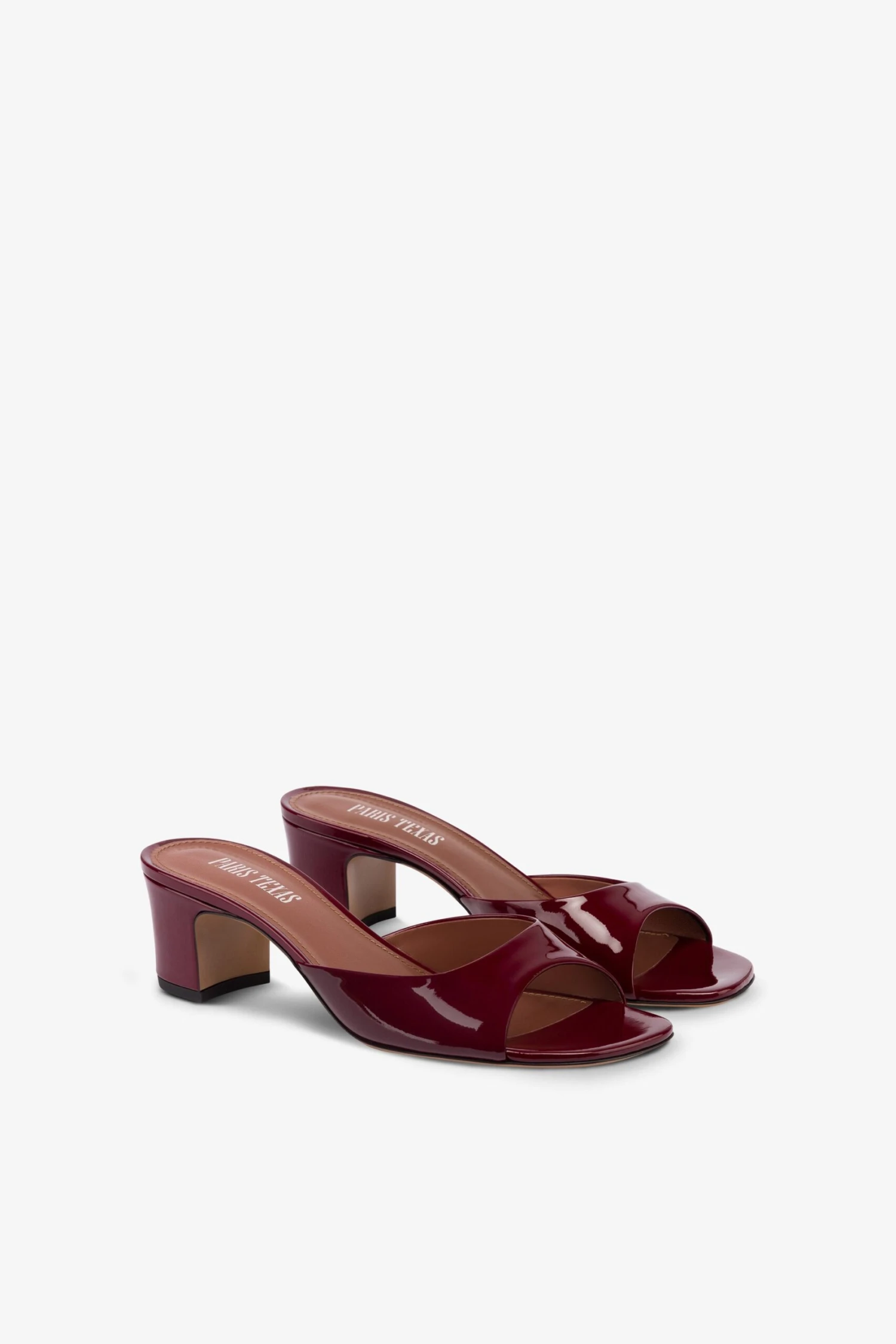 Paris Texas Mules In Rouge Noir Patent Leather 4 Paris Texas Mules In Rouge Noir Patent Leather - Image 2
