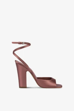Paris Texas Sandals In Dark Phard Satin