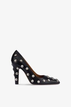 Paris Texas Pumps In Nickel-studded Black Leather