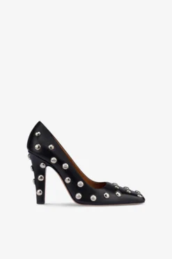 Paris Texas Pumps In Nickel-studded Black Leather
