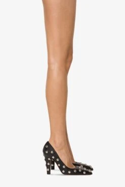 Paris Texas Pumps In Nickel-studded Black Leather -Paris Texas Brand Shop PX1558XVTSBNERO NICKEL 10