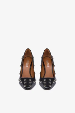 Paris Texas Pumps In Nickel-studded Black Leather -Paris Texas Brand Shop PX1558XVTSBNERO NICKEL 3 scaled