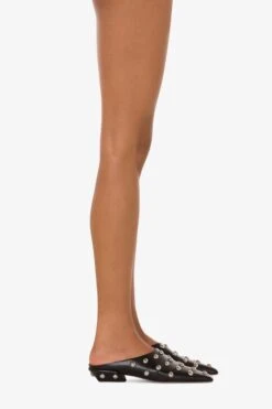 Paris Texas Sabots In Nickel-studded Black Leather -Paris Texas Brand Shop PX1560XVTSBNERO NICKEL 10