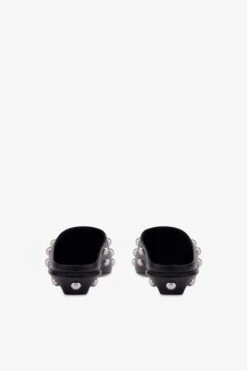 Paris Texas Sabots In Nickel-studded Black Leather -Paris Texas Brand Shop PX1560XVTSBNERO NICKEL 4